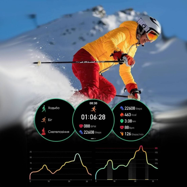 Смарт часы Modfit Expedition Compass Black-Orange фото 8