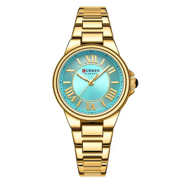 Женские часы Curren 9091 Gold-Blue фото 1