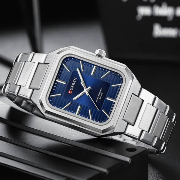 Мужские часы Curren 8457 Silver-Blue фото 4
