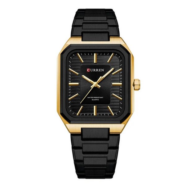 Чоловічий годинник Curren 8457 Gold-Black фото 1