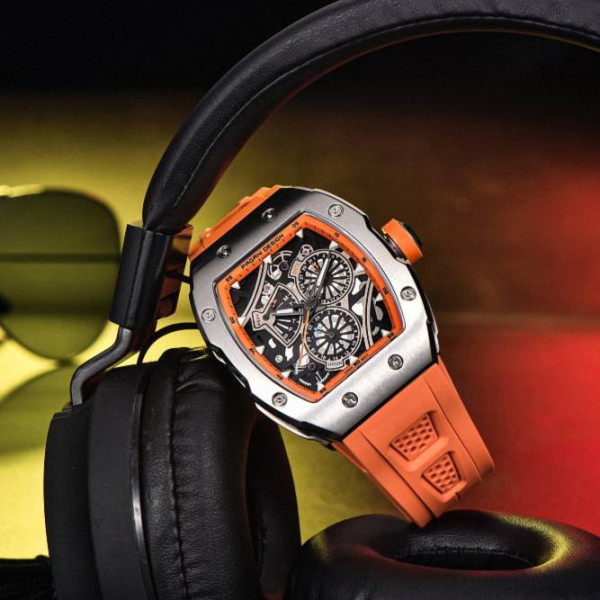 Мужские часы Pagani Design PD-YS012 Silver-Orange фото 5