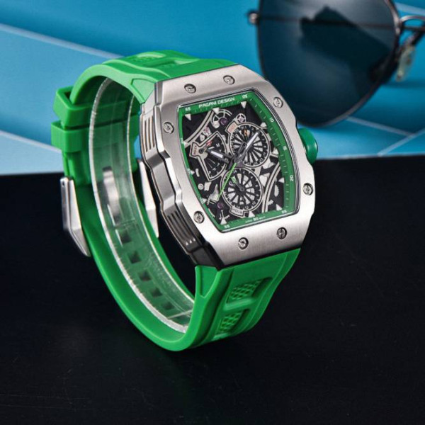 Мужские часы Pagani Design PD-YS012 Silver-Green фото 4