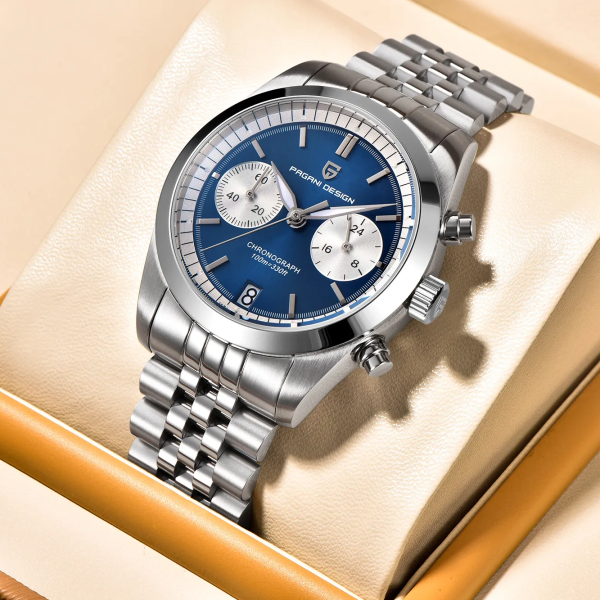 Чоловічий годинник Pagani Design PD-1775 Silver-Blue фото 3