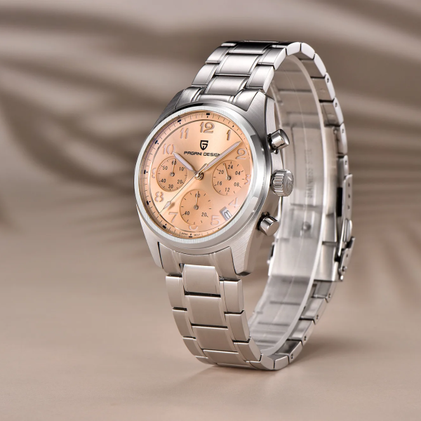 Чоловічий годинник Pagani Design PD-1773 Silver-Pink фото 5