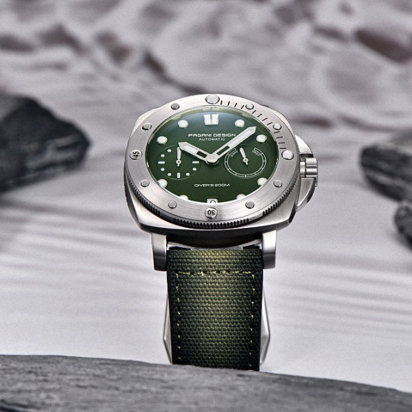 Чоловічий годинник Pagani Design PD-1767 Silver-Green фото 5