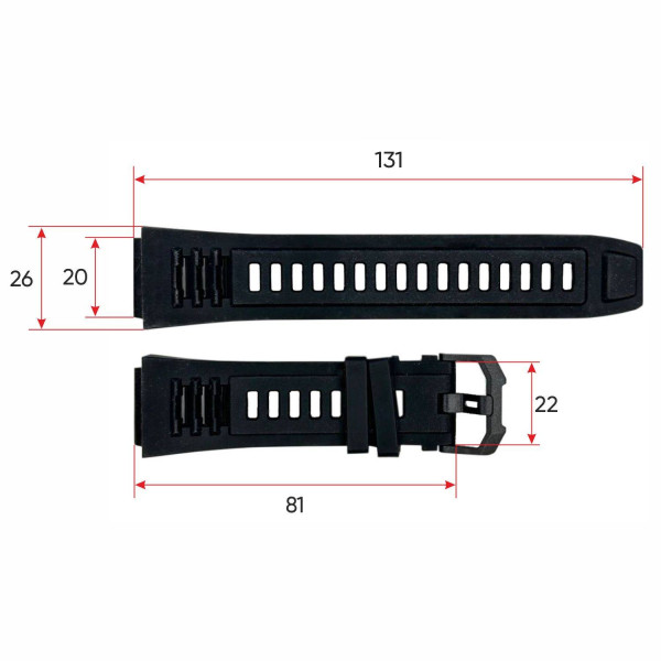 Ремінець для смарт годинника АК45 Black фото 4