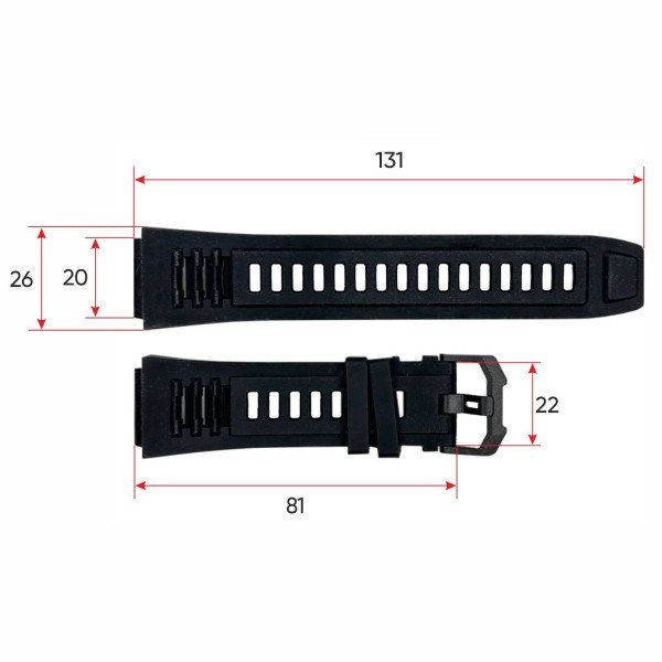 Ремінець для смарт годинника АК45 Black фото 4