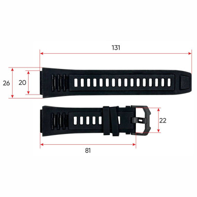 Ремінець для смарт годинника Modfit Titan Black