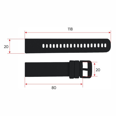 Ремінець для смарт годинника Modfit Zoopex Black