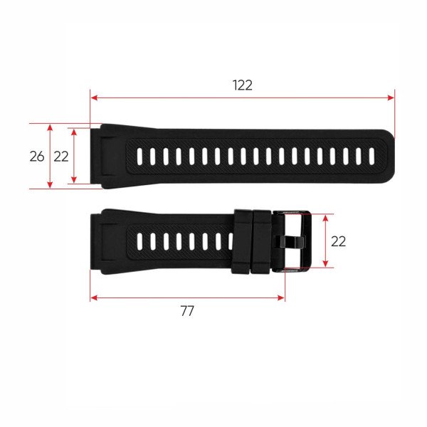 Ремінець для смарт годинника K22 Black фото 4