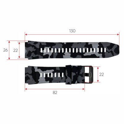 Ремінець для смарт годинника K59 Camo Grey