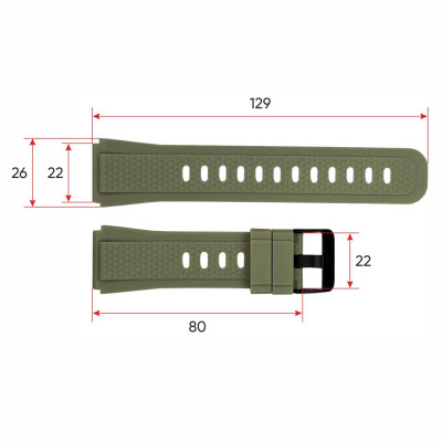 Ремінець для смарт годинника Modfit Shockwave Army Green