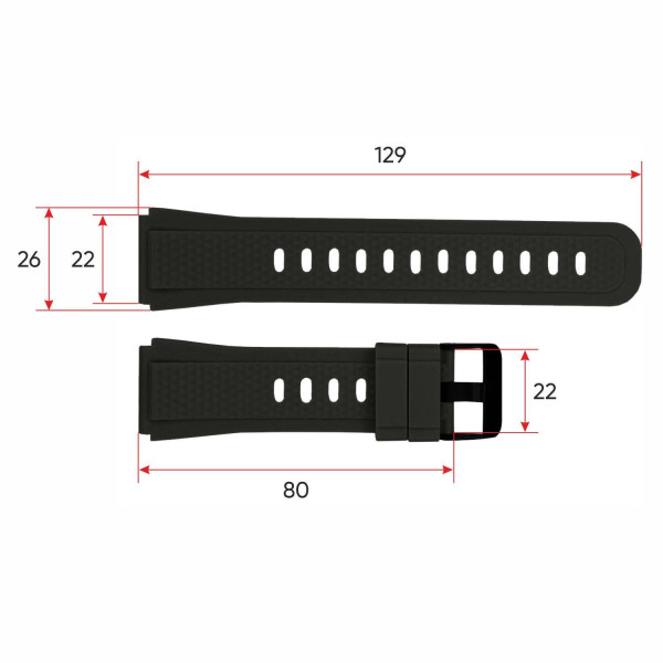 Ремінець для смарт годинника K55 Black фото 4