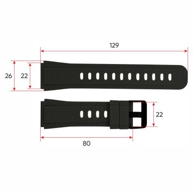 Ремешок для смарт часов K55 Black