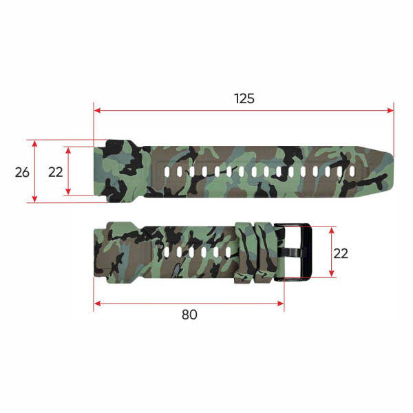 Ремінець для смарт годинника C20 Camo Green фото 4