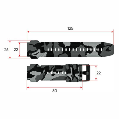 Ремінець для смарт годинника Modfit Warrior Camo Grey