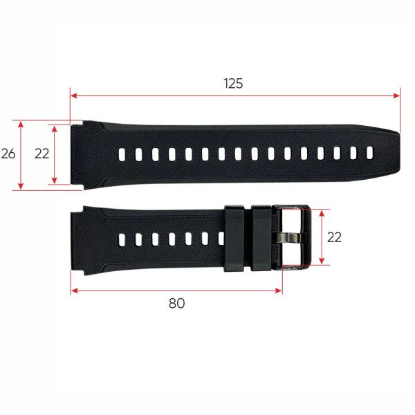 Ремінець для смарт годинника C21 Black фото 4