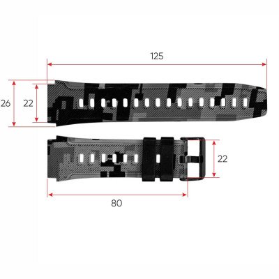 Ремешок для смарт часов C21 Camo Grey