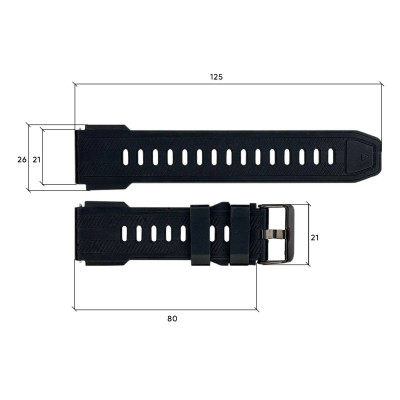 Ремінець для смарт годинника C25 Black