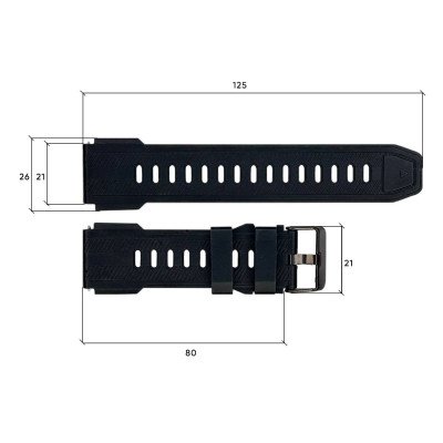 Ремешок для смарт часов C25 Black