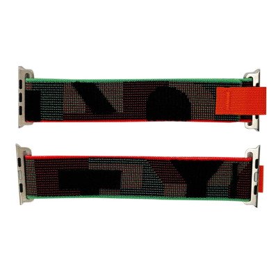 Нейлоновый ремешок 42/44/45/49 мм Black-Green-Red