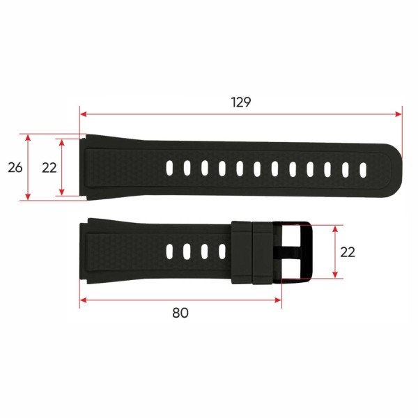 Ремешок для смарт часов K28H Black фото 4