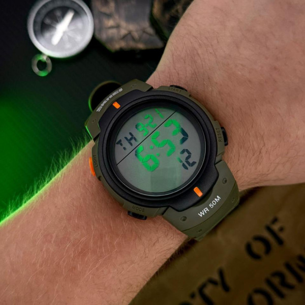 Чоловічий годинник Skmei 1068 Army-Green фото 10