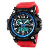 Мужские часы Skmei 1283 Black-Blue-Red Wristband фото 2
