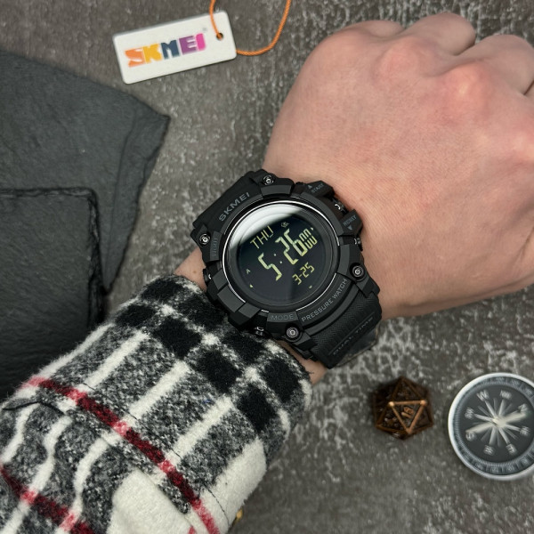 Чоловічий годинник Skmei 1358 Black Smart Watch Compass фото 5