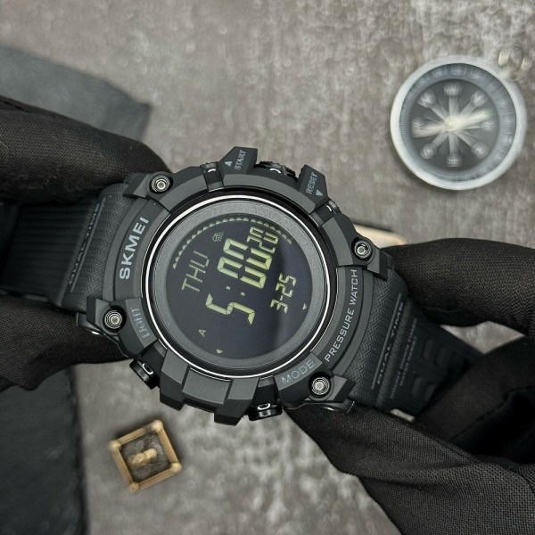 Чоловічий годинник Skmei 1358 Black Smart Watch Compass фото 4