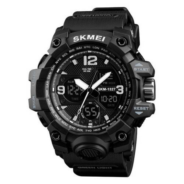 Чоловічий годинник Skmei 1327BK All Black фото 1
