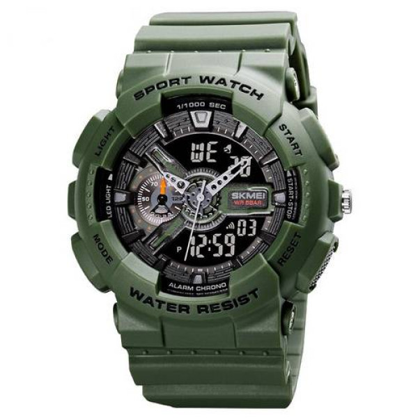 Чоловічий годинник Skmei 1688AG Army Green. фото 1