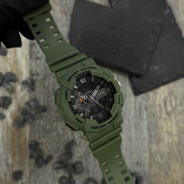 Чоловічий годинник Skmei 1688AG Army Green. фото 8