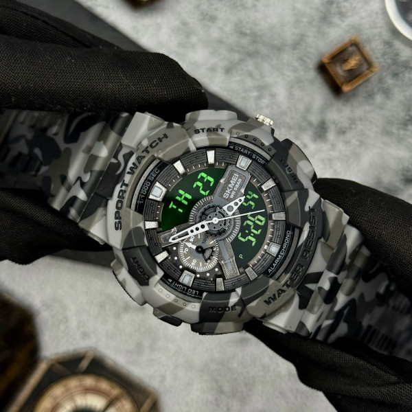 Мужские часы Skmei 1688CMGY Camo Gray. фото 8