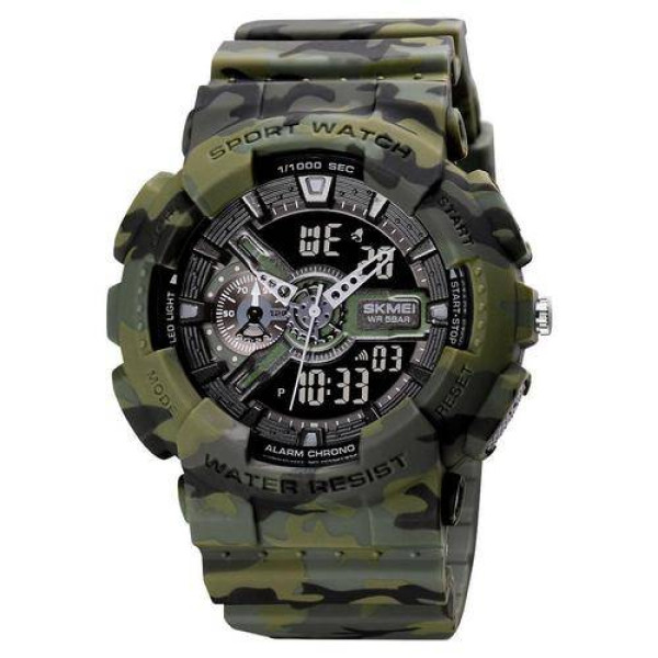 Мужские часы Skmei 1688 Green-Black Military фото 1