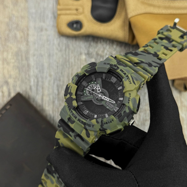 Чоловічий годинник Skmei 1688 Green-Black Military фото 7