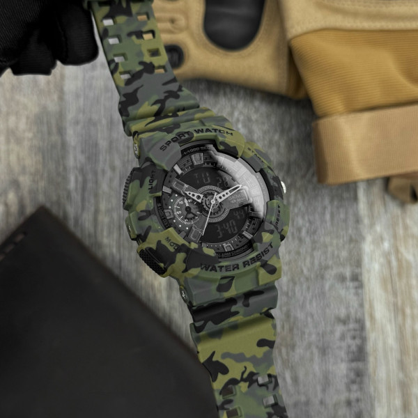 Чоловічий годинник Skmei 1688 Green-Black Military фото 8