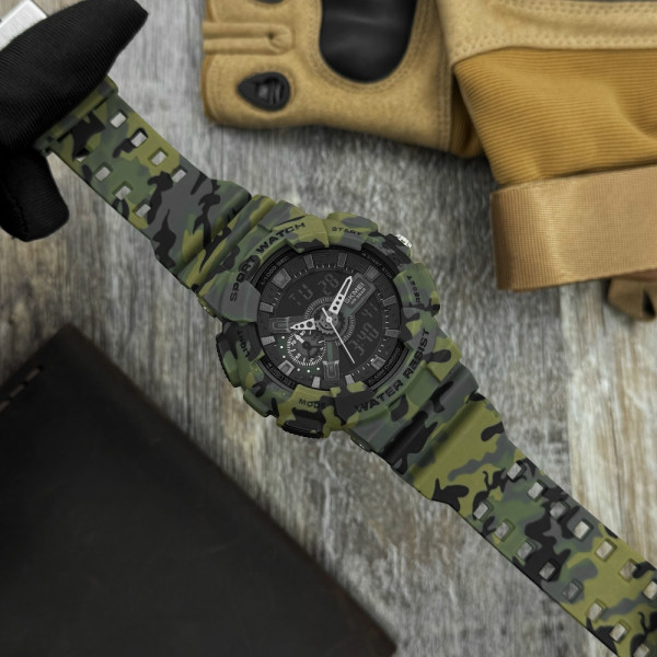 Чоловічий годинник Skmei 1688 Green-Black Military фото 9