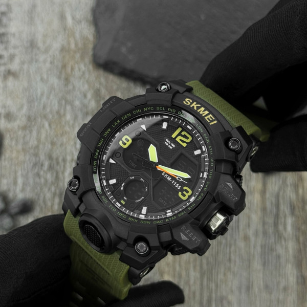 Мужские часы Skmei 1155 Black-Military фото 5