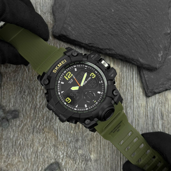 Мужские часы Skmei 1155 Black-Military фото 6