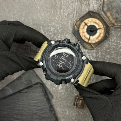 Skmei 1384 Black-Khaki Wrisband