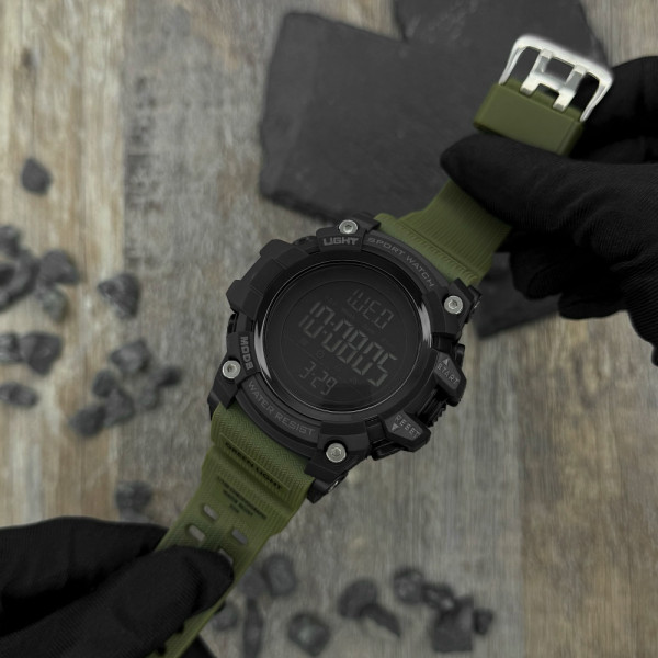 Чоловічий годинник Skmei 1384 Black-Military Wrisband фото 5