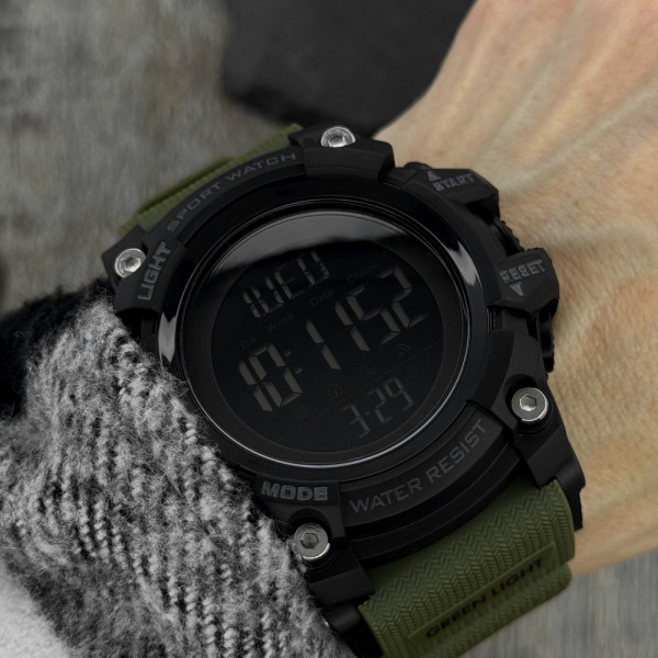 Чоловічий годинник Skmei 1384 Black-Military Wrisband фото 3