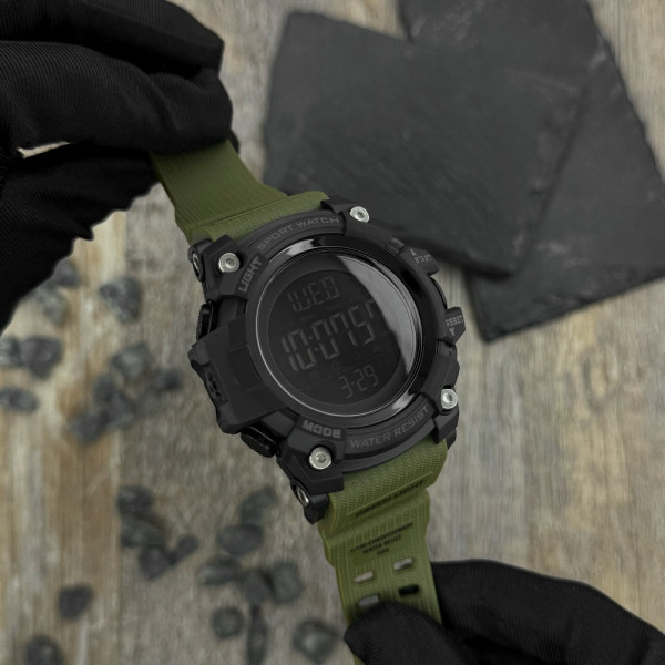 Чоловічий годинник Skmei 1384 Black-Military Wrisband фото 4
