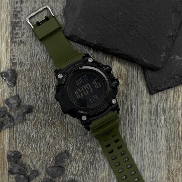 Чоловічий годинник Skmei 1384 Black-Military Wrisband фото 6