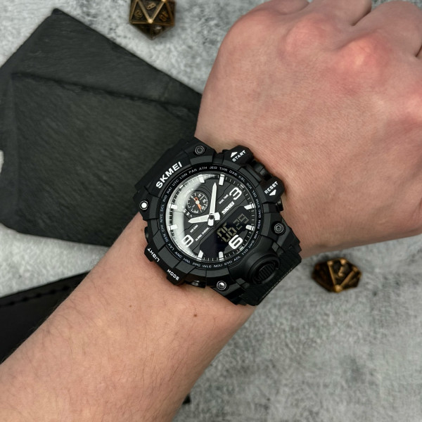 Чоловічий годинник Skmei 1586 Black фото 3