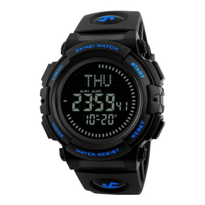 Skmei 1290BU Black-Blue Smart Watch + Compass