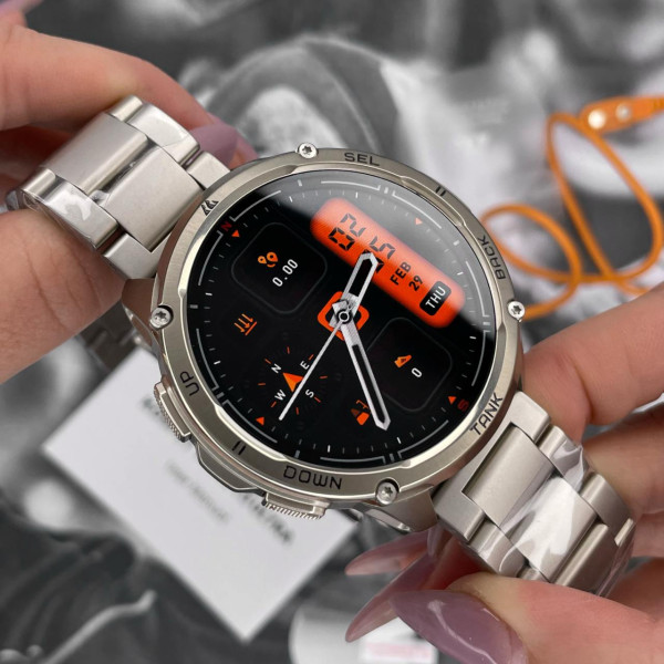 Тактичний Розумний Годинник з Компасом TANK T3 ULTRA Silver Special Edition + GPS, Спортивні Режими, Водозахист, Дзвінки фото 4