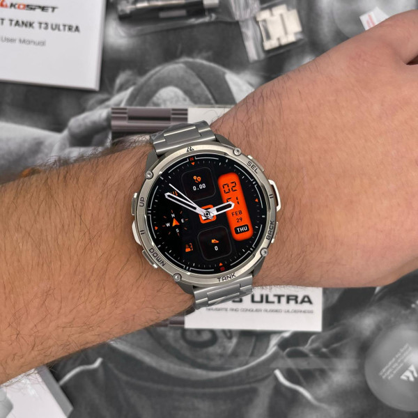Тактичний Розумний Годинник з Компасом TANK T3 ULTRA Silver Special Edition + GPS, Спортивні Режими, Водозахист, Дзвінки фото 3