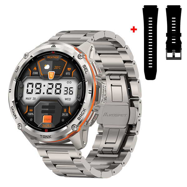 Тактичний Розумний Годинник з Компасом TANK T3 ULTRA Silver Special Edition + GPS, Спортивні Режими, Водозахист, Дзвінки фото 1